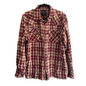 Ducks Unlimited Canada Plaid Flannel Button Down Shirt Small